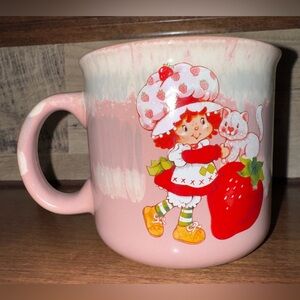 Strawberry Shortcake Ceramic Camper Mug featuring Strawberry Shortcake & Her Cat